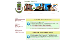Desktop Screenshot of comunedibalocco.it